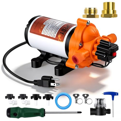 Upgraded 33-Series 115VAC 3.3 GPM, 45 PSI Self-Priming Water Pressure Pump - size: 115V 3.3