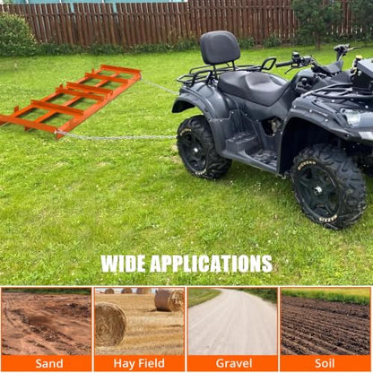 Drag Harrow Driveway Grader with 6 ft Chain
