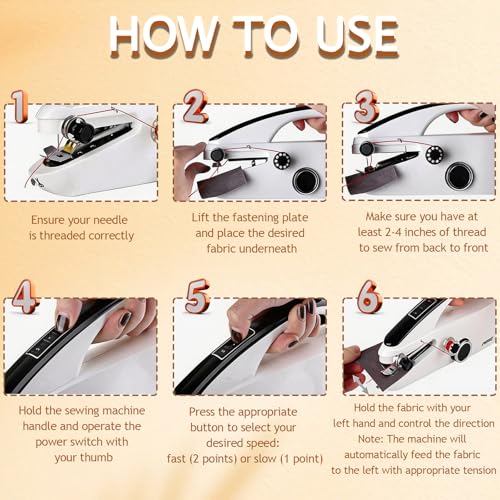 Handheld Sewing Machine, Portable Mini Hand Sewing Machine for Beginners