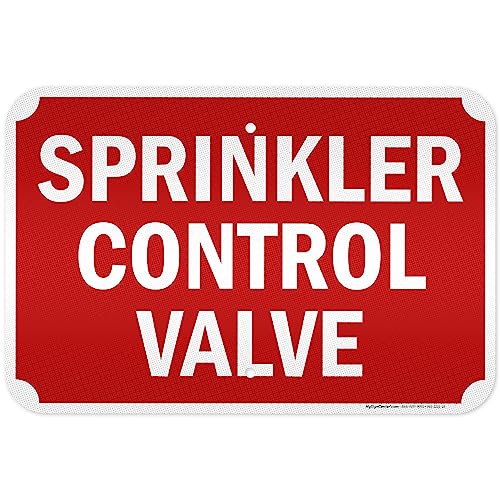 Sprinkler Control Valve Sign, 12x18 Inches, 3M EGP Reflective, Rust Free - size: 12x18 - Aluminum Reflective