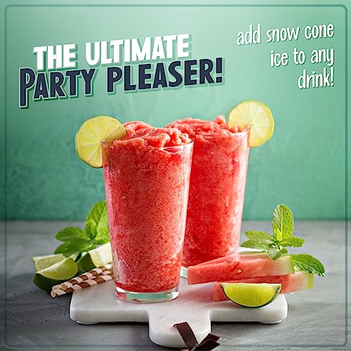 Nostalgia Snow Cone Machine With 2 Reusable Plastic Cups & Ice Scoop for Easy Serving- Retro Table-Top Ice Cone Maker Makes 20 Icy Treats- Slushie Machine for Parties, Family Treats & Gatherings- Aqua - color: Aqua, style: Table Top