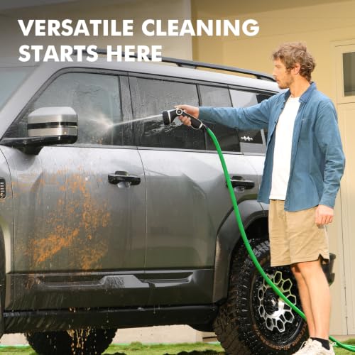 RESTMO Hose Nozzle Heavy Duty, Hose Spray Nozzle Thumb Control for Outdoor - color: Black