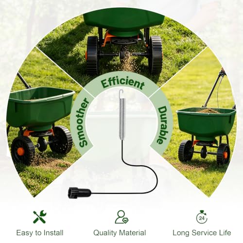 Control Cable Compatible with Scotts DLX Turf Builder EdgeGuard Spreader | Lawn Spreader Control Cable, Fits DLX Turf Builder EdgeGuard Broadcast, Push-Pull Locking Lever Cord, Durable Fertilizer Part - size: DLX