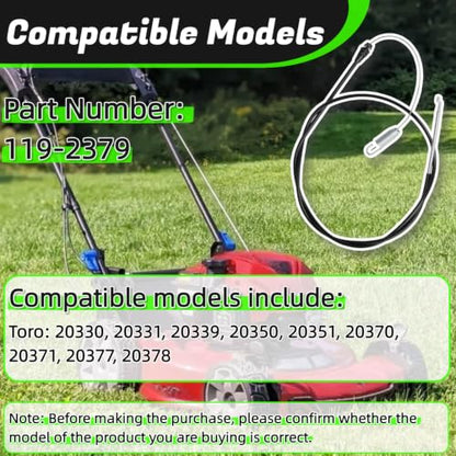 119-2379 Traction Control Cable for Toro 22'' Recycler Lawn Mowers - size: 119-2379