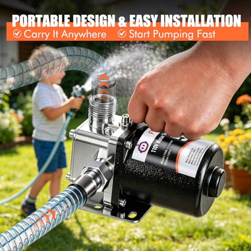 FMCNMech 110V Portable Electric Water Transfer Pump - color: Water Pump With Switch