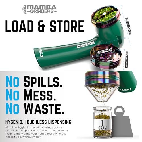 Mamba Original Electric Seed Grinder, USB-C Rechargeable Spice Mill, Green - color: Green