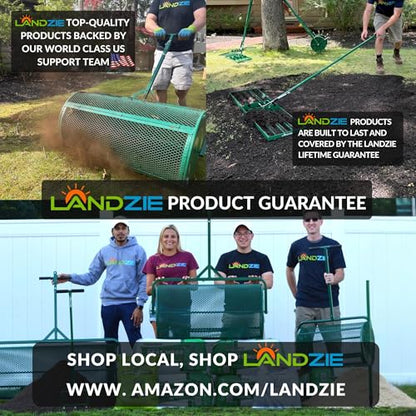 Compost Spreader 60 Inch Tow Behind, Peat Moss Roller - Landzie - size: 60 Inches