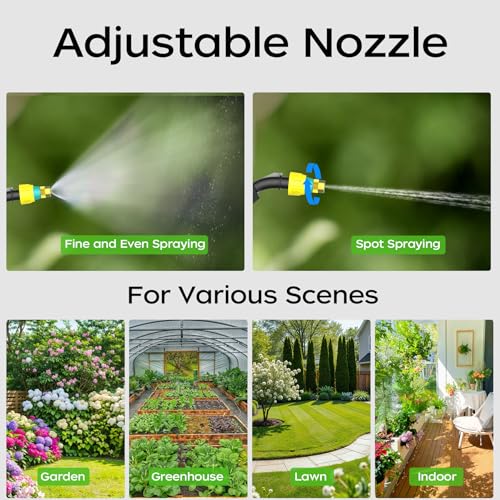 2-Gallon Battery-Powered Sprayer,6 Nozzles,2 Spray Modes, Telescopic Pole