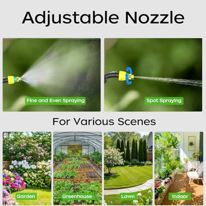 2-Gallon Battery-Powered Sprayer,6 Nozzles,2 Spray Modes, Telescopic Pole