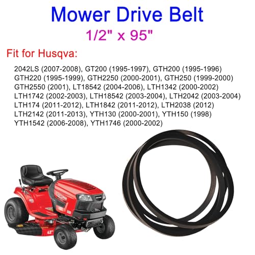 144959 Drive Belt 1/2"X 95" for Craftsman LT1000 LT2000 LT3000 Lawn Mower