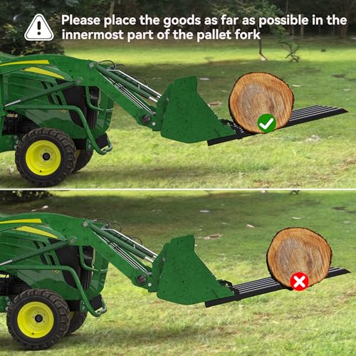 YITAMOTOR 4000lbs Clamp on Debris Forks Fits 60'' Tractor Bucket Loader - size: 6 Debris Forks