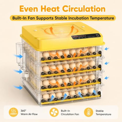 288 Egg Incubator for Hatching Eggs with Auto Turner, Temp Control, Candler - color: 288 Egg