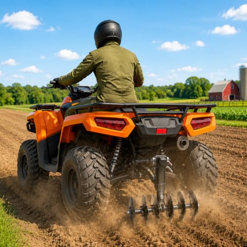 WUTIST 20" Notched Disc Harrow Plow Attachment for ATV UTV W/ 6 X Concave