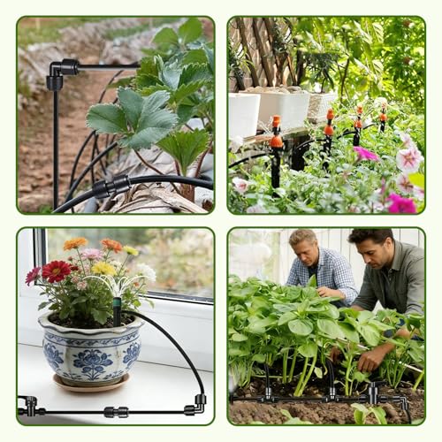 47 Pack Quick Connect 1/4" Drip Irrigation Fittings Kit - size: 47PCS 1/4" Irrigation Fittings