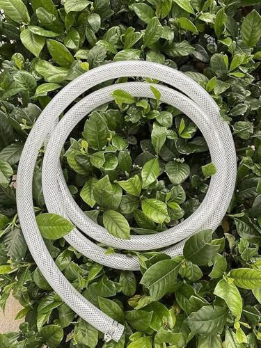 1" ID x 1 19/64" OD - 25 Ft High Pressure Braided Clear PVC Tubing Flexible Vinyl Tube, Heavy Duty Reinforced Hose Tubing, BPA Free and Non Toxic - size: 1" ID x 1 19/64" OD, style: 25 Ft