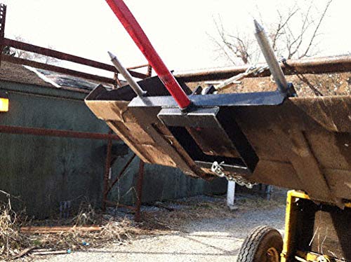 Front Loader Bucket Hay Bale Spear Attachment w/ 49" Bale Spear & Stabilizer Spikes, Rated 3000 LB - size: 1 x 49"