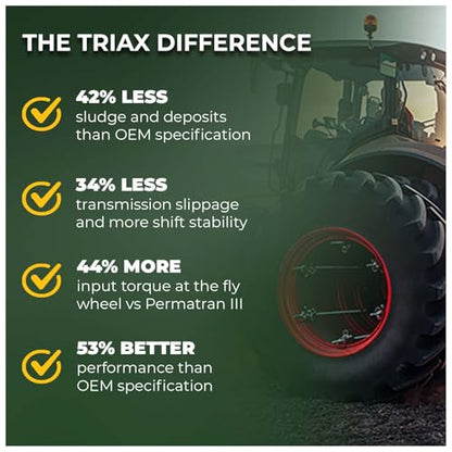 TRIAX Agra UTTO Supreme Universal Full Synthetic Tractor Hydraulic Transmission and Wet Brake Oil, All Season, Replaces 99% of OEM Tractor Fluids, Arctic Grade -52 F Cold Flow (5 Gallon) - size: 5 Gallon