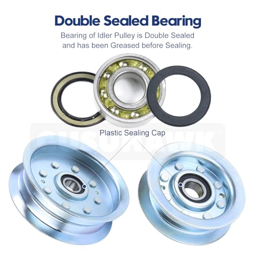 GY22172 Idler Pulley with GY20629 Idler Pulley for L110 LA115 Deck - color: A5 1x GY20629+ 1x GY22172