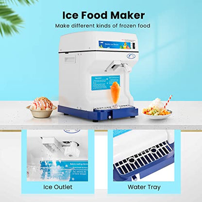 VIVOHOME Electric Ice Crusher Shaver 265lbs/hr Blue