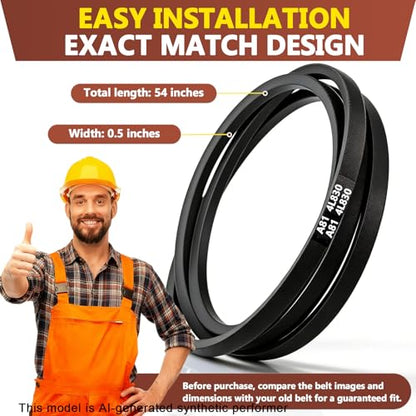 161597 Drive Belt for Craftsman DGT6000 GT5000 54" Deck Riding Tractor