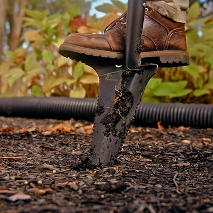 Root Slayer RS233 Perennial Garden Shovel, Fiberglass Shaft, Black - color: Black, size: Medium