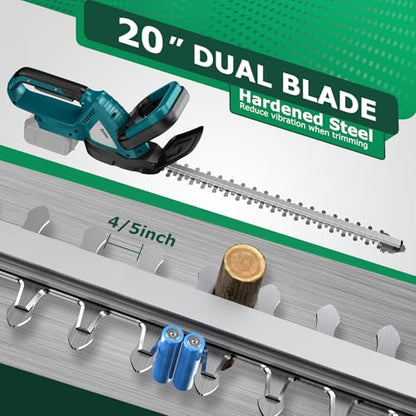 Cordless Hedge Trimmer for Makita 18V Battery, Electric Bush Trimmer