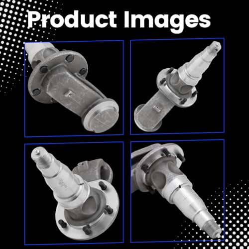 [2-Pack] SP300-4-Inch Drop Spindle #42, E-Z Lube, 5-Bolt Flange for 5,200–7,000 lb Trailer Axles - style: Spindle #42 - 5200-7000lbs - 4" Drop w/5-Bolt Flange