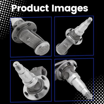 [2-Pack] SP300-4-Inch Drop Spindle #42, E-Z Lube, 5-Bolt Flange for 5,200–7,000 lb Trailer Axles - style: Spindle #42 - 5200-7000lbs - 4" Drop w/5-Bolt Flange