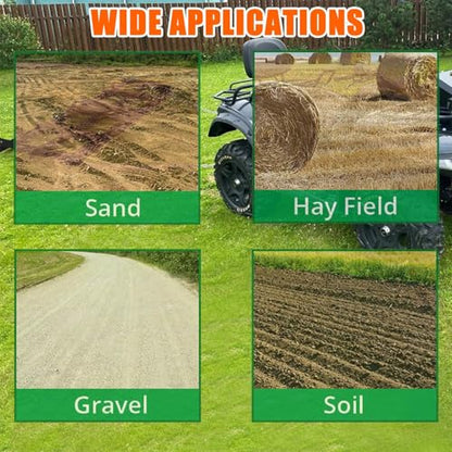 6FT Drag Harrow Driveway Grader with Chain - size: 48*20inch