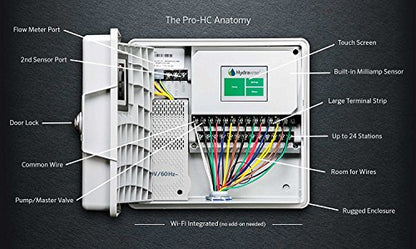 Hunter PRO-HC PHC-600 Residential Outdoor Professional Grade Wi-Fi Controller with Hydrawise Web-Based Software - 6 Station
