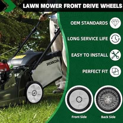 CheeMuii 2PCS HRR216 Lawn Mower Rear Wheels with Bolts for 42710-VE2-M02ZE | 8 Inch Lawn Mower Back Wheel with Bolt Replace for 42710-VE2-M02ZE Compatible with Honda Lawn Mower HRR216 HRS216 HRT216, etc - color: Gray-8IN-2REAR+2BOLT(HRR216)