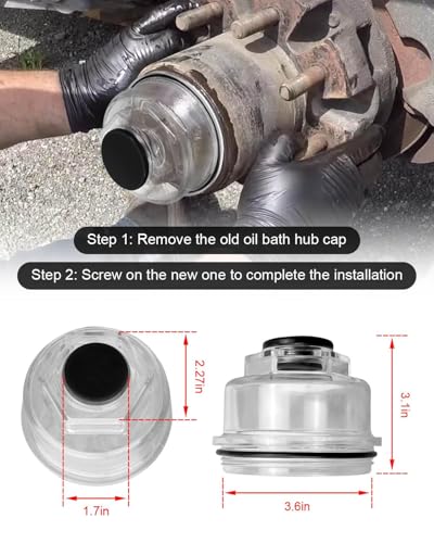 Hub Oil Cap Kit Compatible with AL-KO and Hayes axles 10K-16K - size: 1 Pack