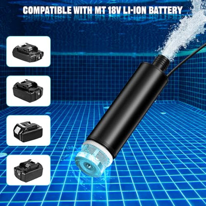 Water Transfer Pump Compatible with Makita 18V Battery, 635GPH 12V Submersible Water Pump with Sediment Filters, for Pool Draining, Garden, Pond, Deep Well (Tool Only) - style: for Makita 18V Battery
