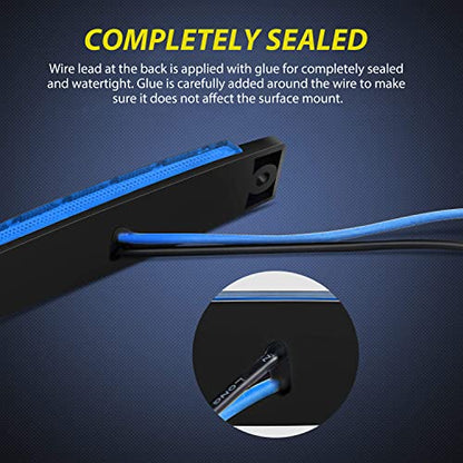 Nilight 10PCS 3.8" 6 LED Blue Indicator Side Marker Light - color: 3.8" Blue 10Pcs