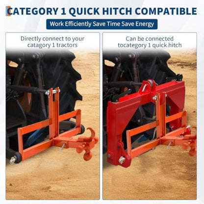 IDEALHOUSE 3-Point Quick Hitch, 10000 LB Capacity, 2 Inch Trailer Ball