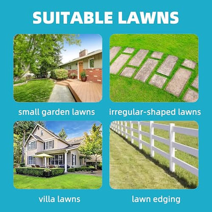 RB 40V 9" Mini Cordless Lawn Mower with Battery & Charger for Small Yards - size: 9 IN