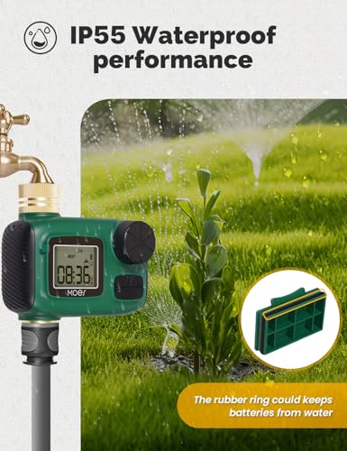 MOES 1 Zone Sprinkler Timer for Garden Hose,Brass Inlet &Outlet Water Timer - size: 1 Zone