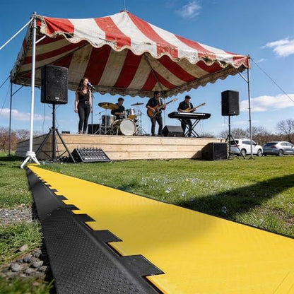 Yescom Cable Ramp Protector 3 Channel Garden Hose Protecitive 44000 Lbs - size: 2.8"H - 3 Channel
