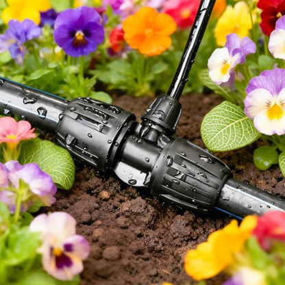 13 pack 1/2 Inch To 1/4 Inch Drip Irrigation Fittings, 1/2" (1/2" ID x 0.65" OD) to 1/4" Drip Line Reducing Tee 1/2" x 1/4" 3 Way Splitter Connectors for Garden Irrigation System - size: 1/2" x 1/4" 3 Way Splitter