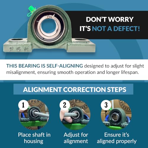 PGN UCP205-16 (2 Pack) Pillow Block Bearing - 1" Bore Self-Aligning - size: 2, style: UCP205-16