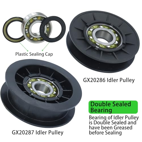 GX20287 Idler Pulley with GX20286 Idler Pulley GX20006 Belt - color: A16 1xGX20286+1xGX20287+1/2x87 Belt