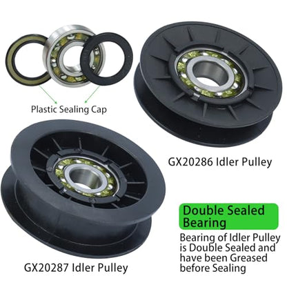 GX20287 Idler Pulley with GX20286 Idler Pulley GX20006 Belt - color: A16 1xGX20286+1xGX20287+1/2x87 Belt