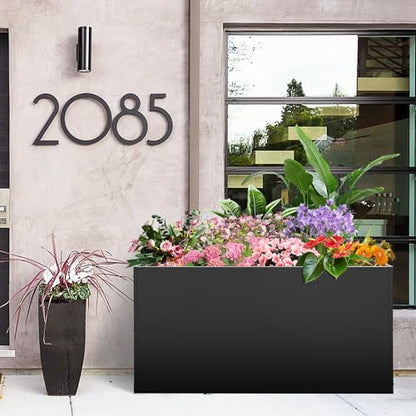 Montex Large Metal Rectangular Outdoor Planter Box, 38''L x16''Wx20''H - size: 38''L x 16''W x 20''H
