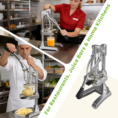 2-in-1 Commercial Manual Juicer & Vegetable Chopper, 3 Blades