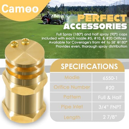 6550-1 Boomless Spray Nozzle 3/4" #20 Orifices 5.9 GPM, Brass