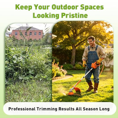 40Pcs Walk Behind String Trimmer Line .155" x 18.5", Pre-Cut Trimmer Line