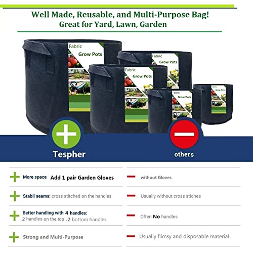 150 Gallon Big Raised Garden Bed Bag (44x24 inch) Large Plant Grow Bag for Potato,Tomato Planter,Herbs Veggies Planter,Flower Bed,Plant Container,Yard Waste,Lawn Debris,Leaf Bag with Gardening Gloves - size: 150 Gallon (44x24 inches)
