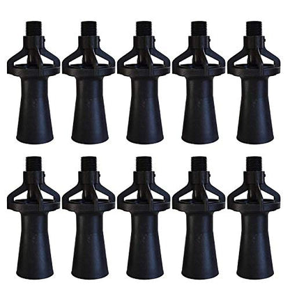 Eductor Nozzle - BSPT Fluid Mixing Eductors - Glass Reinforced Polypropylene - Minimal Maintenance and Clog Resistant Tank Mixing Agitation Nozzles - 1/2 inch (10 Count) - size: 1/2"BSPT, style: 10 Count