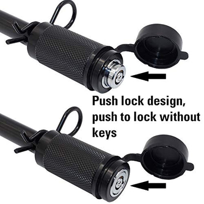 TowWorks 79631 Keyed Unique 5/8" Trailer Hitch Lock with Extra Long 3-1/4" Span, Double Safety Tow Hitch Receiver Locking Pin for Class III IV Hitches with 2" and 2.5" Receivers - color: Black 1pc 5/8"