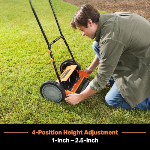 LawnMaster LMRM1401 Push Reel Lawn Mower 14-Inch 5-Blade - size: 14-Inch